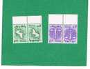 ISRAELE (ISRAEL) - UNIF. 190a E 192a   - 1961 SEGNI DELLO ZODIACO 0,08 E 0,12       - NUOVI (MINT) ** - Nuevos (con Tab)