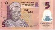 NIGERIA   5 Naira  Emission De 2009   POLYMER    ***** BILLET  NEUF ***** - Nigeria