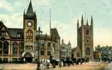 READING Municipal Buildings And St.Lawrence Church. -  1914  -  BELLE ANIMATION  - ( Traces Usure Angles Haut ) - Reading