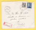 430+480 Op Aangetekende Brief Met Stempel TIENEN - 1936-1951 Poortman