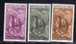 CITTÀ DEL VATICANO VATICAN VATIKAN 1966 NATALE CHRISTMAS NOEL WEIHNACHTEN SERIE COMPLETA COMPLETE SET MNH - Unused Stamps