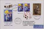 JAPON:2002:lettre Affranchie Avec Timbres:1:danseurs Souslalune.(2)+Personnage Avec éventail. - ...-1871 Voorfilatelie