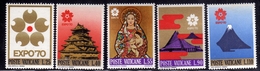 CITTÀ DEL VATICANO VATICAN VATIKAN 1970 ESPOSIZIONE UNIVERSALE DI OSAKA EXPO 70 SERIE COMPLETA COMPLETE SET MNH - Ungebraucht