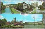 CP De BATH " Pulteney Bridge And River AVON , The Parade Gardens , The Abbey , Royal Crescent ". - Bath