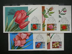 Flowers # USSR Russia Sowjetunion 5x Cards 1978 Maximum Card - Cartoline Maximum