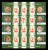 Romania 2007, WORLD STAMPS EXHIBITION EFIRO 2008, 3 M/S OF 12 STAMPS EACH 8 TABS,MNH, - Monete