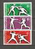 BULGARIA 1986 - FENCING WORLD CHAMPIONSHIPS - CPL. SET - USED OBLITERE GESTEMPELT USADO - Escrime