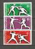 BULGARIA 1986 - FENCING WORLD CHAMPIONSHIPS - CPL. SET - USED OBLITERE GESTEMPELT USADO - Used Stamps