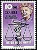 1964 Eleanor Roosevelt Stamp Scales Torch Famous Human Rights - Famous Ladies