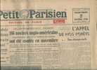 Le Petit Parisien Du 2/12/1942 " 166 Navires Anglo-Americains Ont été Coulés En Novembre" - Le Petit Parisien