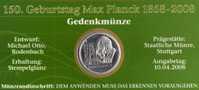 Nobelpreis 1918 Planck Numisblatt 2/2008 Deutschland 2658 Plus 10KB SST 26€ Physiker Formel Bf Coins Document Of Germany - Germany