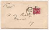 US - 3 -  VF 1893 Clean COVER From NEW YORK To NAPAUOCH, NY (at Back Transit And Reception Cancels) - Lettres & Documents