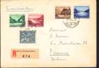 1956 Suisse  Pro Patria Yvert 576/580 - Covers & Documents