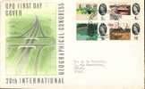 1964 Grande Bretagne Great Britain  FDC Geografical Congres  Phosphore Phosphorus - 1952-1971 Pre-Decimale Uitgaves