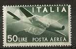 1945-46 ITALIA POSTA AEREA 50 LIRE MH * - RR6070 - Luftpost