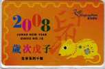 Neujahr 2008 Hongkong Post - Sonderkarte Nr. 10 ** 8€ Jahr Der Ratte - Storia Postale