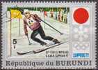 Burundi 1972 Scott 385 Sello * Juegos Olimpicos Sapporo Japon Slalom 5F Burundi Stamps Timbre Briefmarke Francobolli - Nuovi