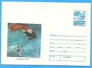 Parachute.  ROMANIA Postal Stationery Cover 1993. - Parachutting