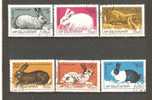BULGARIA 1986 - HARES AND RABBITS - CPL. SET - USED OBLITERE GESTEMPELT USADO - Lapins