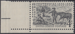 !a! USA Sc# 1130 MNH SINGLE From Lower Left Corner - Silver Discovery - Ongebruikt