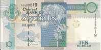 -  CENTRAL BANK OF SEYCHELLES -  10 - TEN RUPEES - DIS ROUPI - - Seychellen