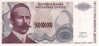 BOSNIE-HERZEGOVINE   500 000 000 Dinara   Emission De 1993   Pick 155   ***** BILLET  NEUF ***** - Bosnia Erzegovina