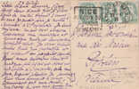 CARTE TYPE BLANC  OBLITERE DAGUIN  NICE  1925 - Temporary Postmarks