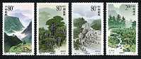 China 2001-25 Liupanshan Mountain Stamps Mount Forest River Pool Lotus Plant Flora - Acqua