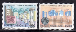 CITTÀ DEL VATICANO VATICAN VATIKAN 1987 MUSEO FILATELICO E NUMISMATICO MUSEUM SERIE COMPLETA COMPLETE SET MNH - Neufs