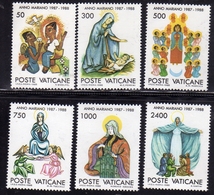 CITTÀ DEL VATICANO VATIKAN VATICAN 1988 ANNO MARIANO MARIAN YEAR SERIE COMPLETA COMPLETE SET MNH - Neufs