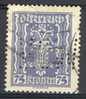 Österreich / Austria 1922, Mi. # 376 (o), Perfin: W.B.V. - Gebraucht