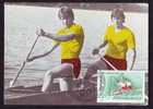 Romania 1984 MAXI CARD,CM,Olympic Games Los Angeles  With  Rowing Rare Cancell. - Sommer 1984: Los Angeles