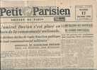 Le Petit Parisien Du 17/11/1942 " Les Troupes De L'axe Ont Débarqué En Tunisie". - Le Petit Parisien