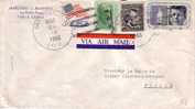 ETATS UNIS.CACHET SAN FRANCISCO.VIA AIR MAIL.BANDEAU BLEU BLANC ROUGE..1966. - Postal History