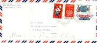 ETATS UNIS.VIA AIR MAIL.BANDEAU BLEU BLANC ROUGE..1966.CACHET COLMAR AU DOS. - Marcophilie