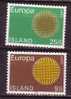 PGL - EUROPA CEPT 1970 ISLANDE Yv N°395/96 ** - 1970