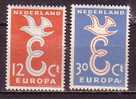 PGL - EUROPA CEPT 1958 NEDERLAND Yv N°691/92 ** - 1958