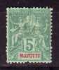 1892 Mayotte Sc# 4   A1 MLH* - Ongebruikt