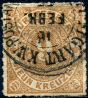 Pays :  20,61 (Allemagne: Wurtenberg (Royaume : Charles Ier (1864-1888)  Yvert Et Tellier N° :  40 (o) - Oblitérés