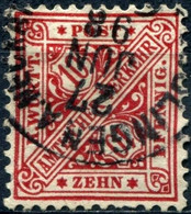 Pays :  20,61 (Allemagne: Wurtenberg (Royaume : Charles Ier (1864-1888)) Yvert Et Tellier N° : S  10 (o) - Usati