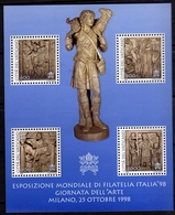 CITTÀ DEL VATICANO VATICAN VATIKAN 1998 ESPOSIZIONE MONDIALE DI FILATELIA ARTE ITALIA98 BLOCCO FOGLIETTO BLOCK SHEET MNH - Blocks & Kleinbögen