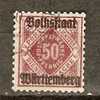 Germany (Wurttemberg) 1919 Dienstmarken (o) Mi.143 - Afgestempeld