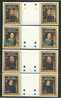 Hong Kong     "Paintings"  Set ( Gutter Pair ) SC# 478-81 MNH** SCV$ 16.80 - Unused Stamps