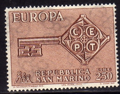 REPUBBLICA DI SAN MARINO 1968 EUROPA UNITA CEPT LIRE 250 MNH - Unused Stamps