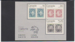 CANADA Scott # 756a Stamp On Stamp VF Souvenir Sheet Toronto UPU Capex MNH - Neufs