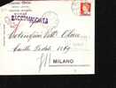 D217 Storia Postale Italia Regno Registered Raccomandata Monza-milano 1932 Imperiale - Assicurati