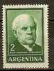 ARGENTINA 1962 President Sarmiento - 2p - Green MH - Neufs