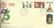 FIJI  FDC 75 YEARS OF SCOUTING CHILDREN BOAT 4  STAMPS DATED 22-02-1982 CTO SG? READ DESCRIPTION !! - Fidji (1970-...)