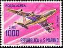 SAN MARINO 1964 POSTA AEREA AIR MAIL AEREI MODERNI MODERN PLANES LIRE 1000 BOEING 707 QUADRIREATTORE MNH - Luftpost