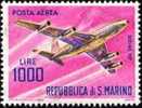 SAN MARINO 1964 POSTA AEREA AIR MAIL AEREI MODERNI MODERN PLANES LIRE 1000 BOEING 707 QUADRIREATTORE MNH - Corréo Aéreo